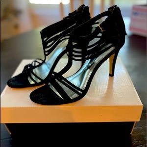 Alfani black heels with zipper heel